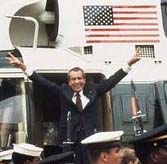 Nixon departs WH
